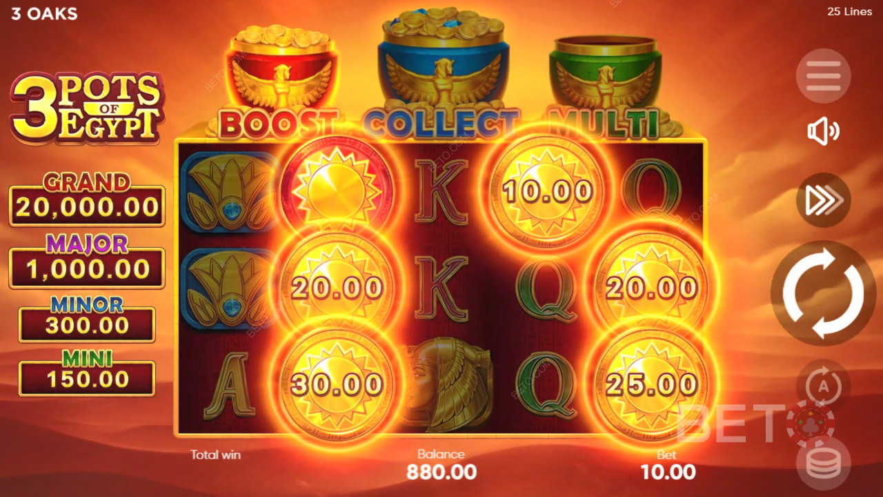 รีวิว 3 Pots of Egypt โดย BETO Slots