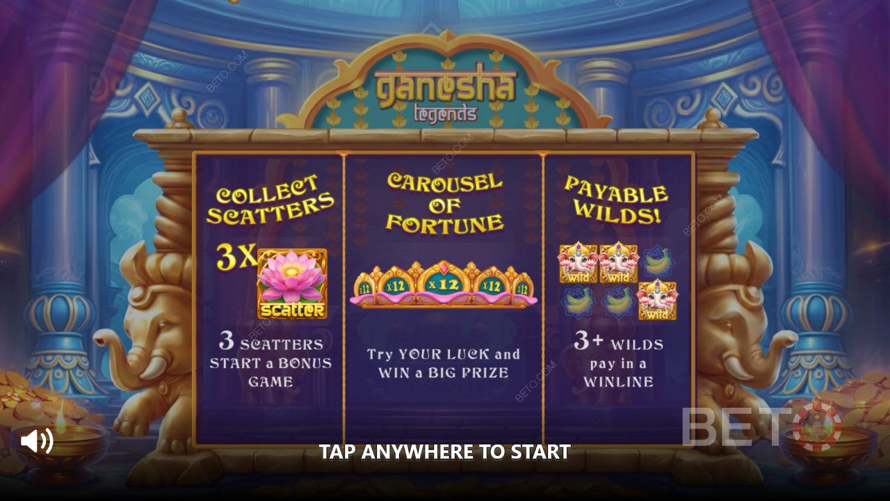 ฟีเจอร์โบนัสอธิบายใน Ganesha Legends โดย Gamebeat