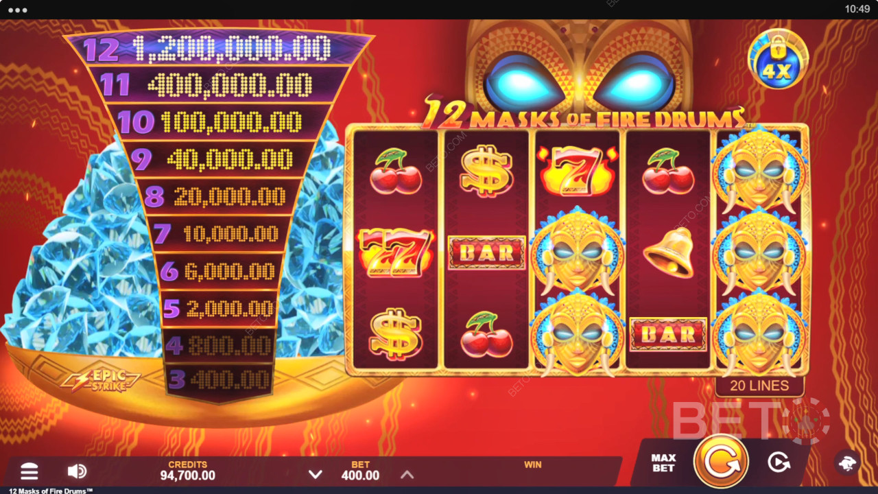 กลอง 12 หน้ากากแห่งไฟ สนุกไหม?