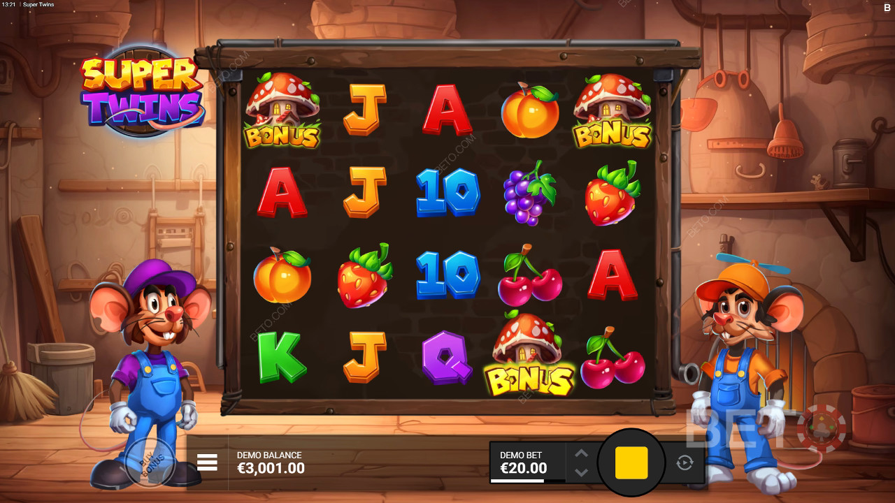 รีวิว Super Twins โดย BETO Slots