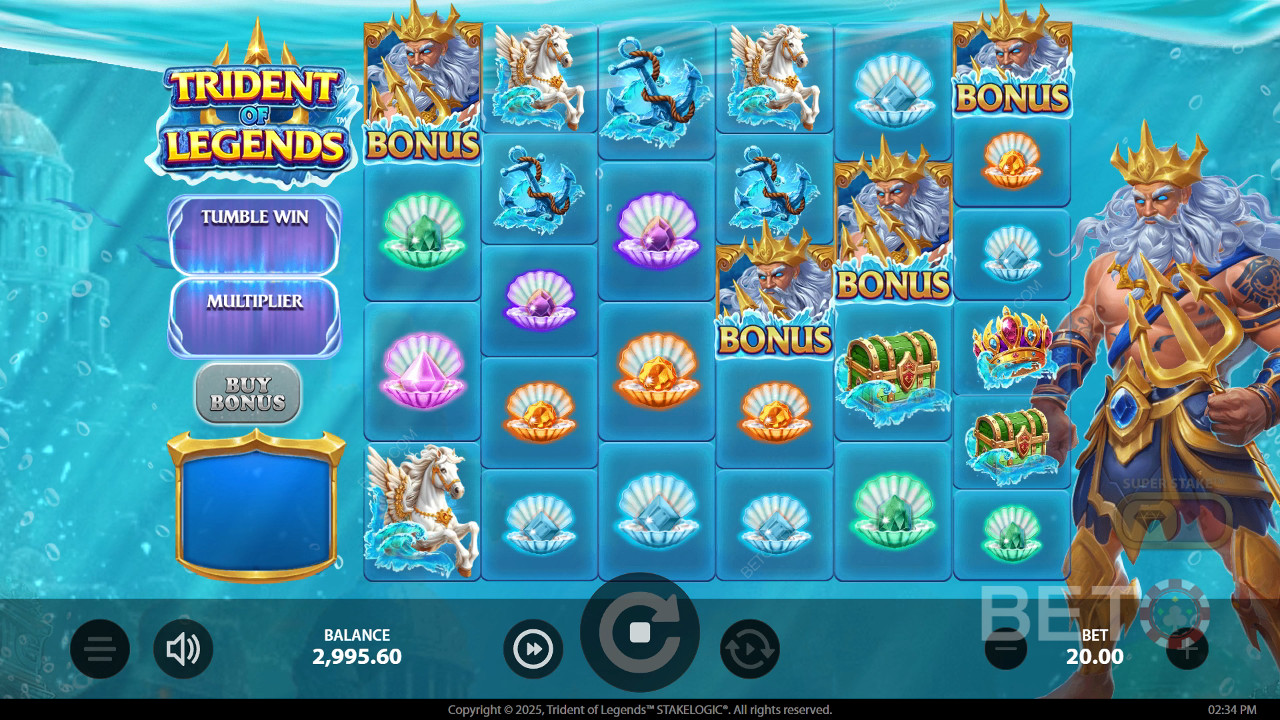 รีวิว Trident of Legends โดย BETO Slots