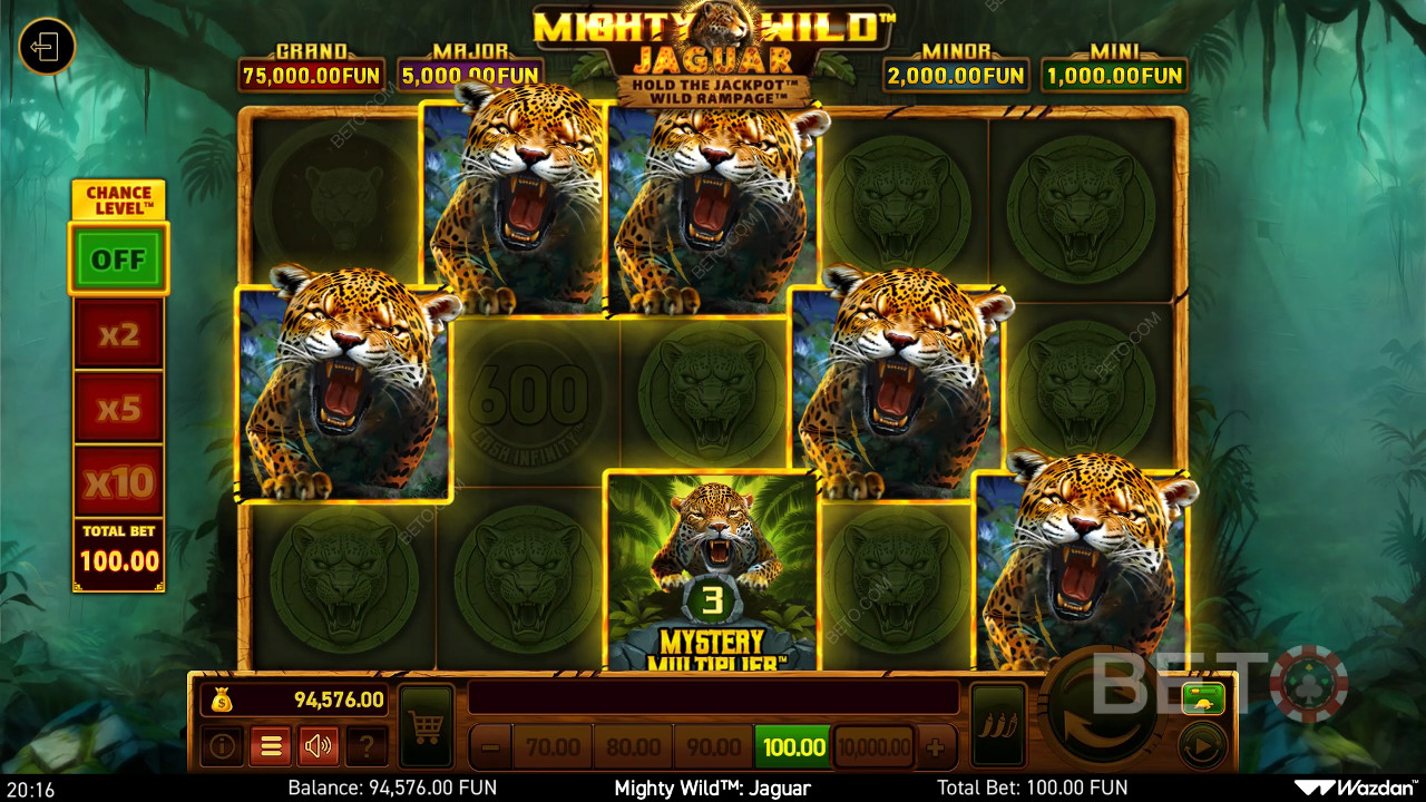 Mighty Wild: Jaguar รีวิวโดย BETO Slots