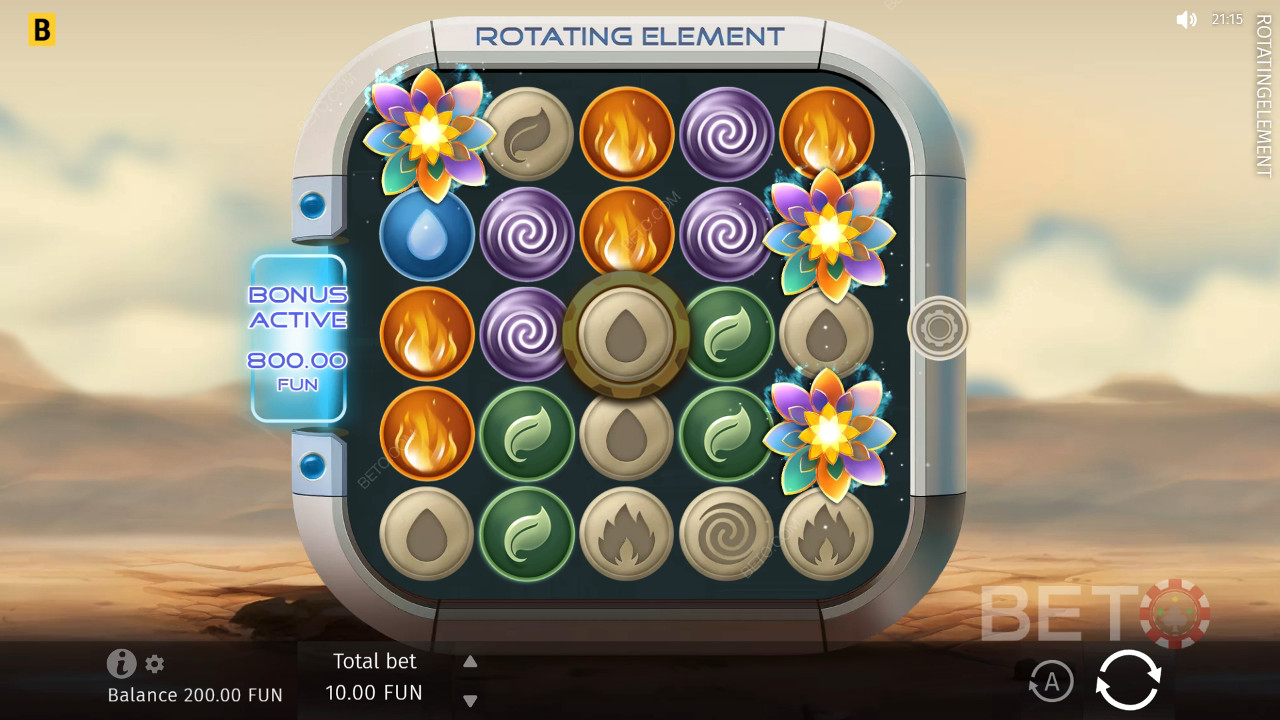 รีวิวองค์ประกอบการหมุนโดย BETO Slots