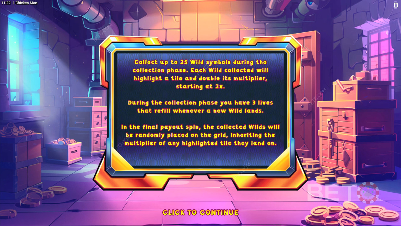 อธิบายฟีเจอร์โบนัสใน Chicken Man โดย Backseat Gaming