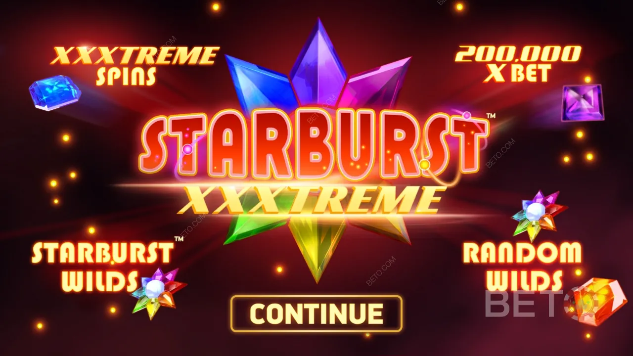 การเล่นเกมของวิดีโอสล็อต Starburst XXXtreme