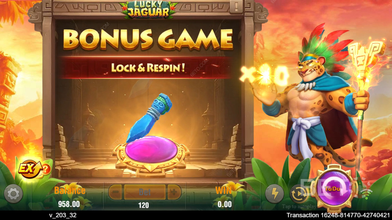 อธิบายฟีเจอร์โบนัสใน Lucky Jaguar โดย TaDa Gaming