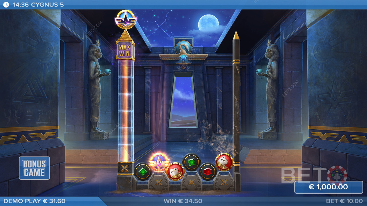 ลุ้นรับรางวัล 50,000 เท่าของเงินเดิมพันของคุณในเกมสล็อต Cygnus 5!