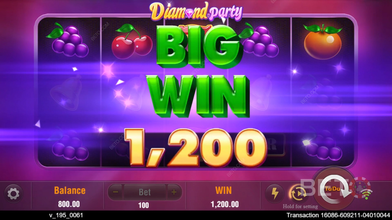 รีวิว Diamond Party โดย BETO Slots