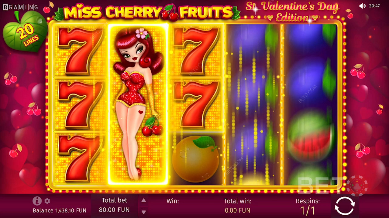 ตาราง 5x3 ใน Miss Cherry Fruits