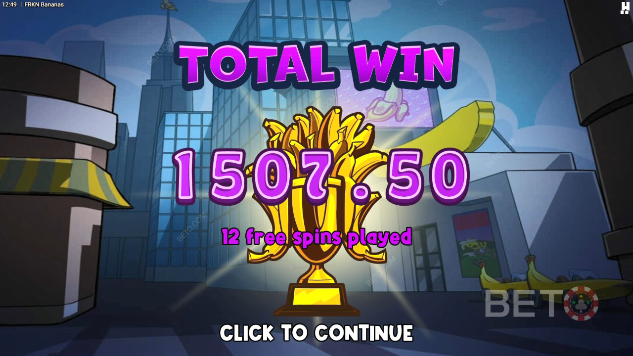 ชนะ 10,000 เท่าของการเดิมพันของคุณในสล็อตออนไลน์ FRKN Bananas!
