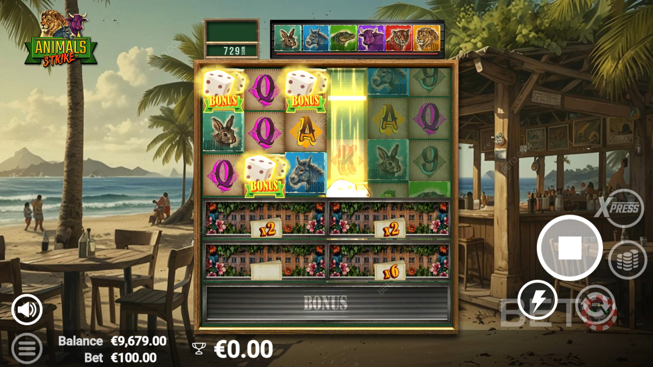 รีวิวเกม Animals Strike โดย BETO Slots
