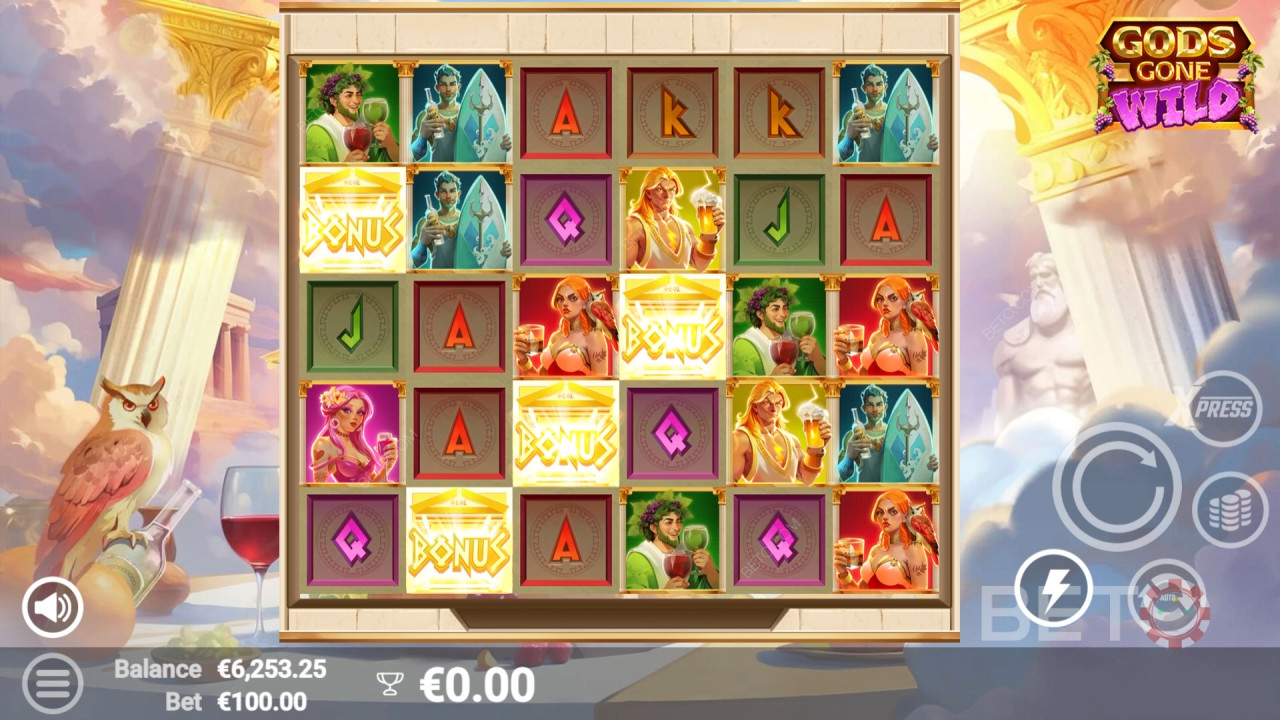 รีวิว Gods Gone Wild โดย BETO Slots