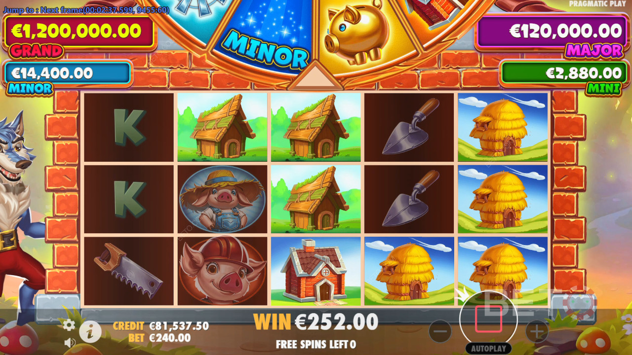 อธิบายฟีเจอร์โบนัสใน Brick House Bonanza โดย Pragmatic Play