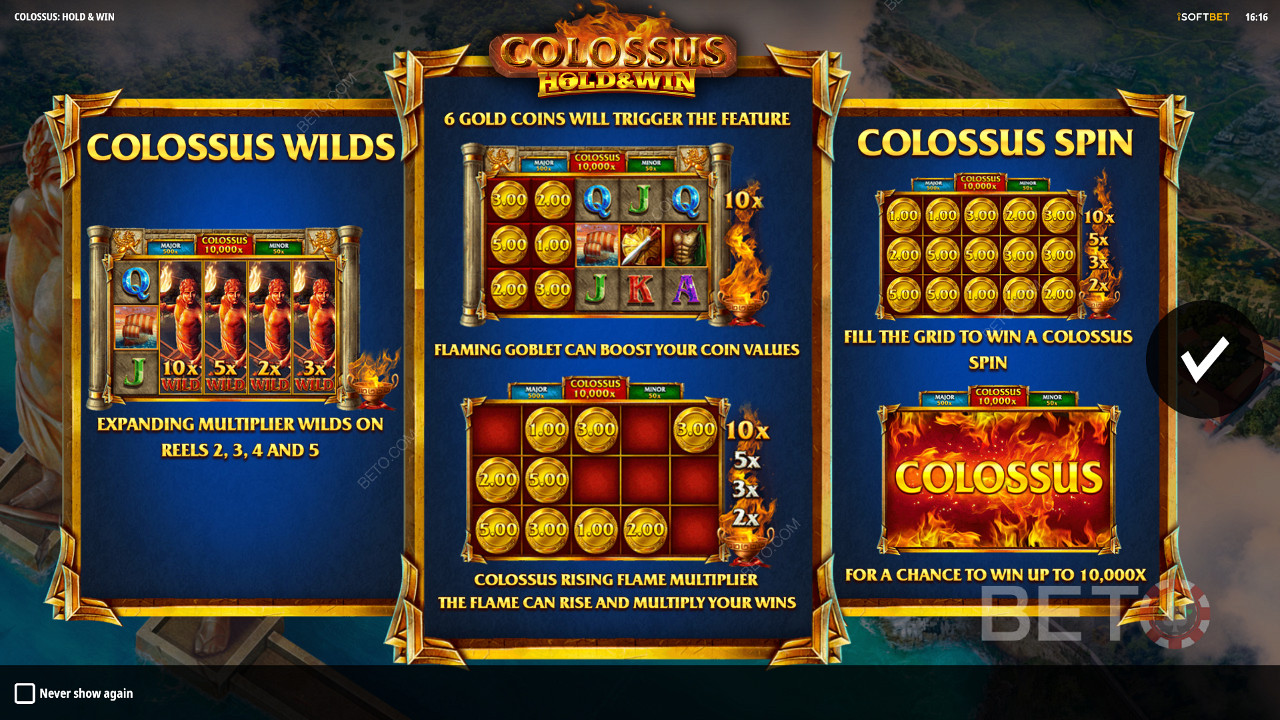 สนุกไปกับ Colossus Wilds, Respins และ Jackpots ใน Colossus: Hold and Win slot
