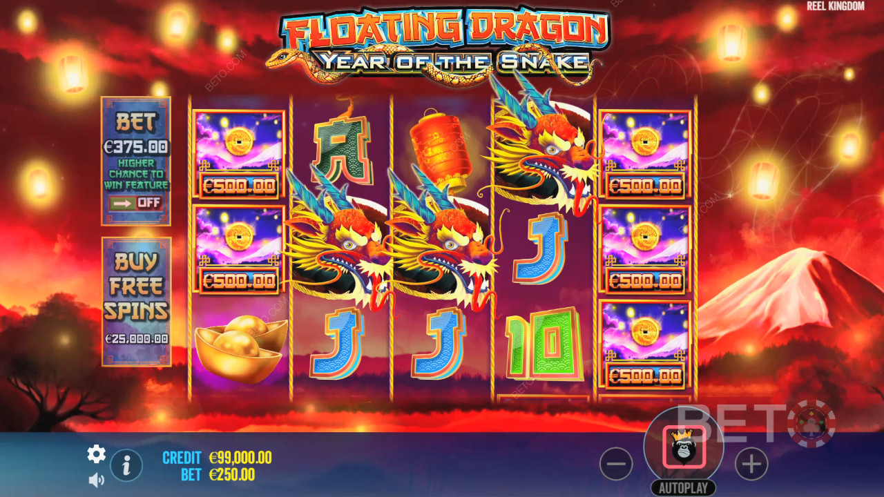 รีวิวเกม Floating Dragon Year of the Snake จาก BETO Slots