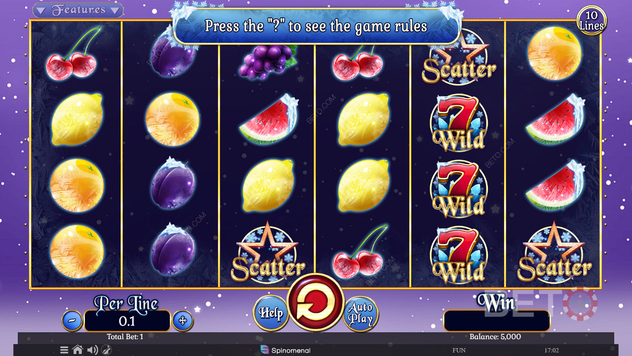 Fruits On Ice Collection 10 Lines เล่นฟรี