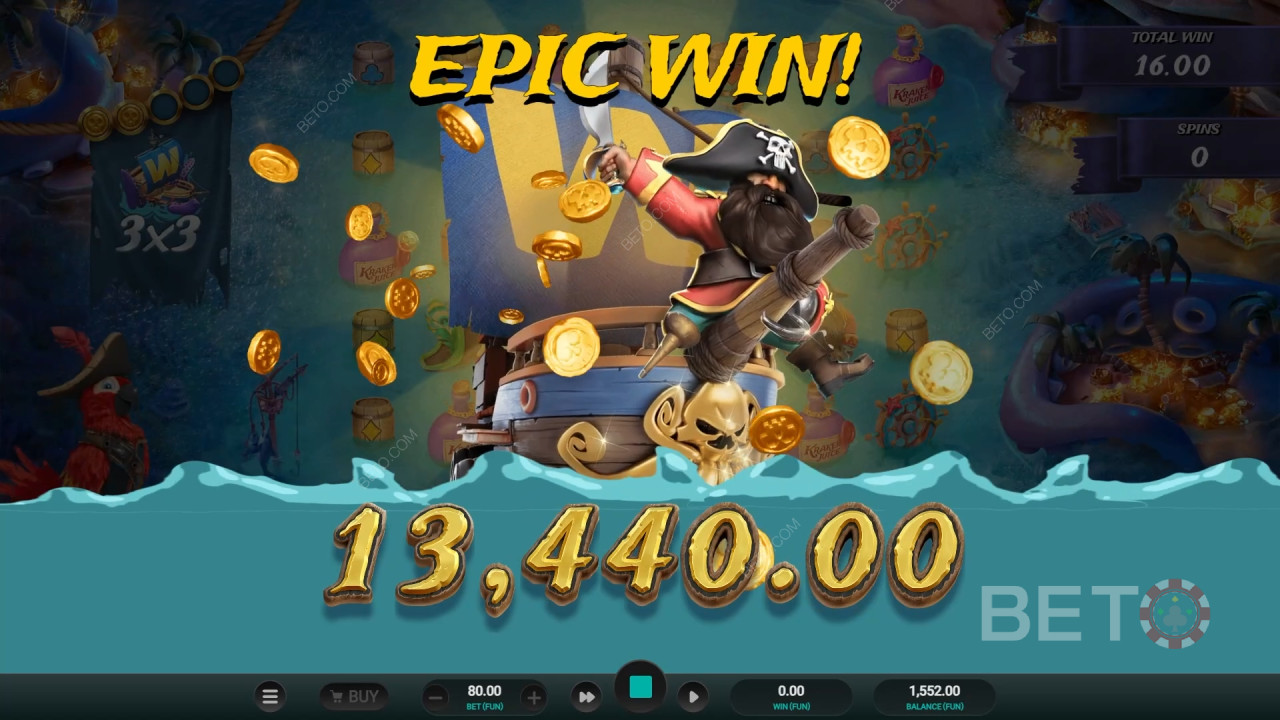 ชนะ 10,000 เท่าของเงินเดิมพันของคุณในสล็อตวิดีโอ Kraken