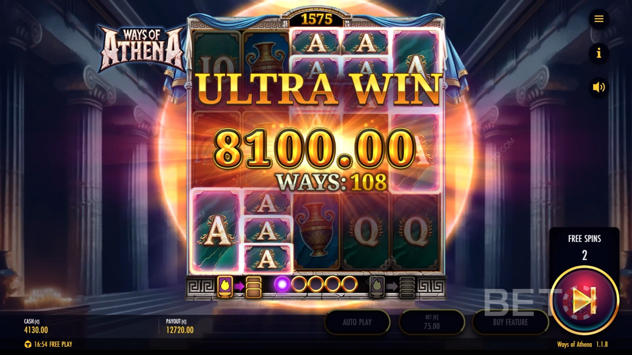 รีวิว Ways of Athena โดย BETO Slots