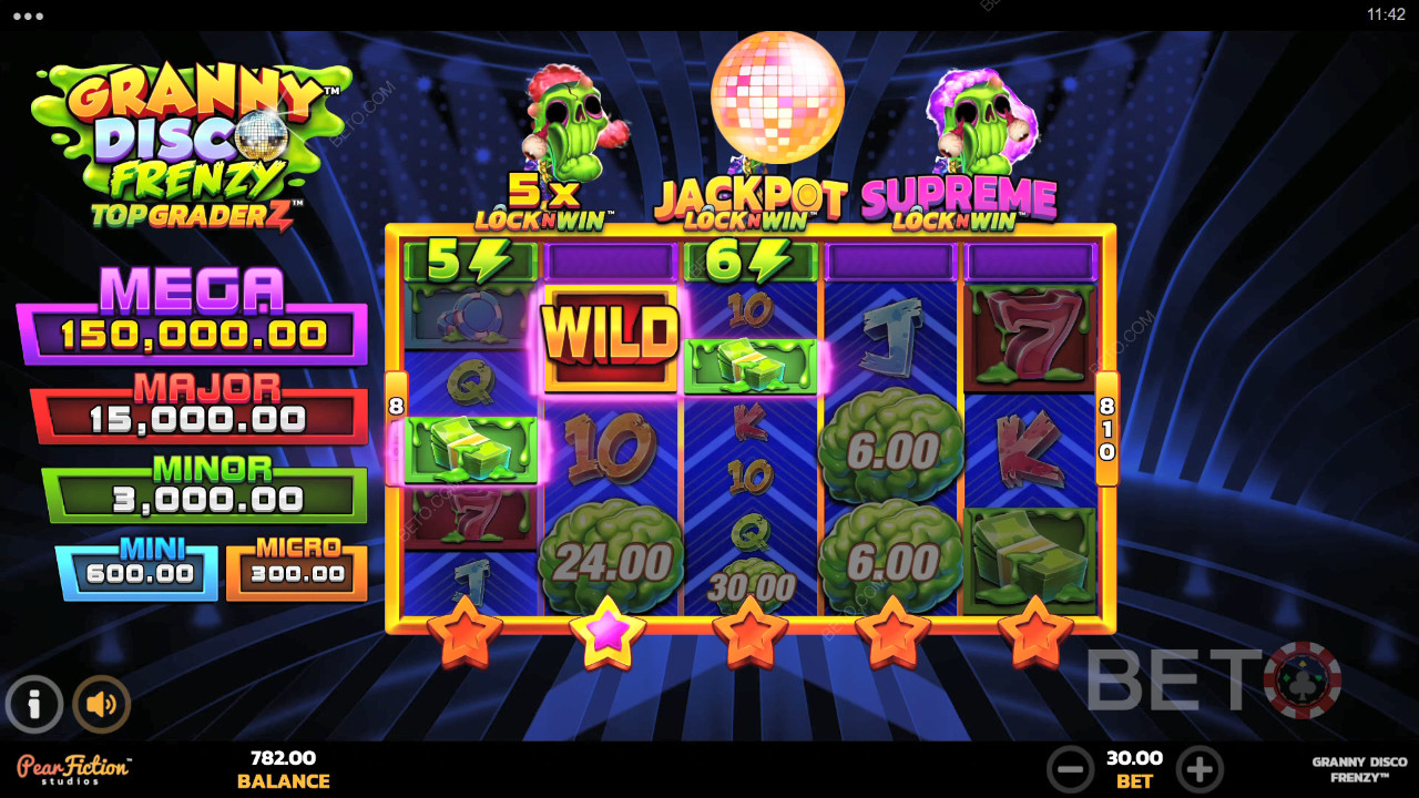 รีวิว Granny Disco Frenzy โดย BETO Slots