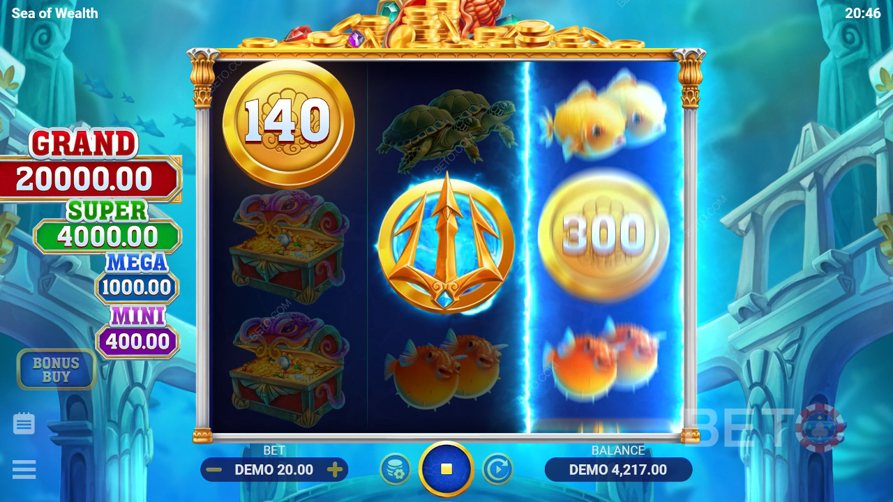 รีวิว Sea of Wealth โดย BETO Slots