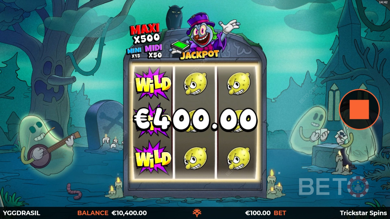 รีวิว Trickstar Spins โดย BETO Slots