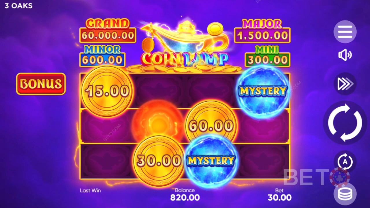 วิธีเล่น Coin Lamp ของ 3 Oaks Gaming