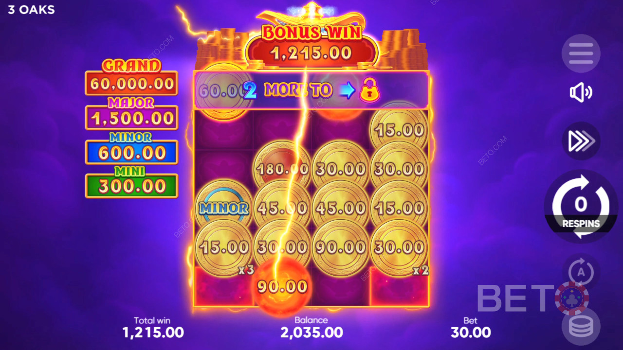 อธิบายคุณสมบัติโบนัสใน Coin Lamp โดย 3 Oaks Gaming