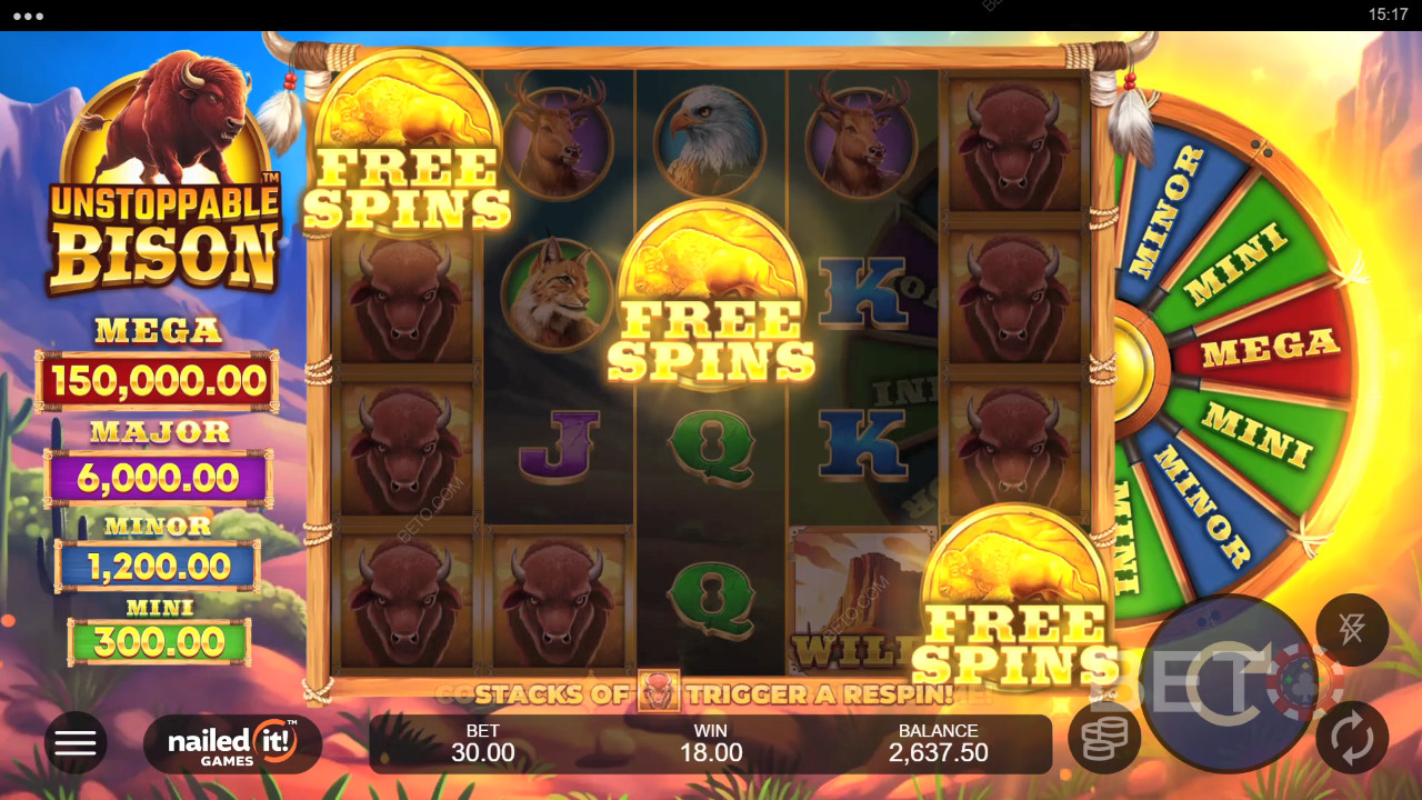รีวิว Unstoppable Bison โดย BETO Slots