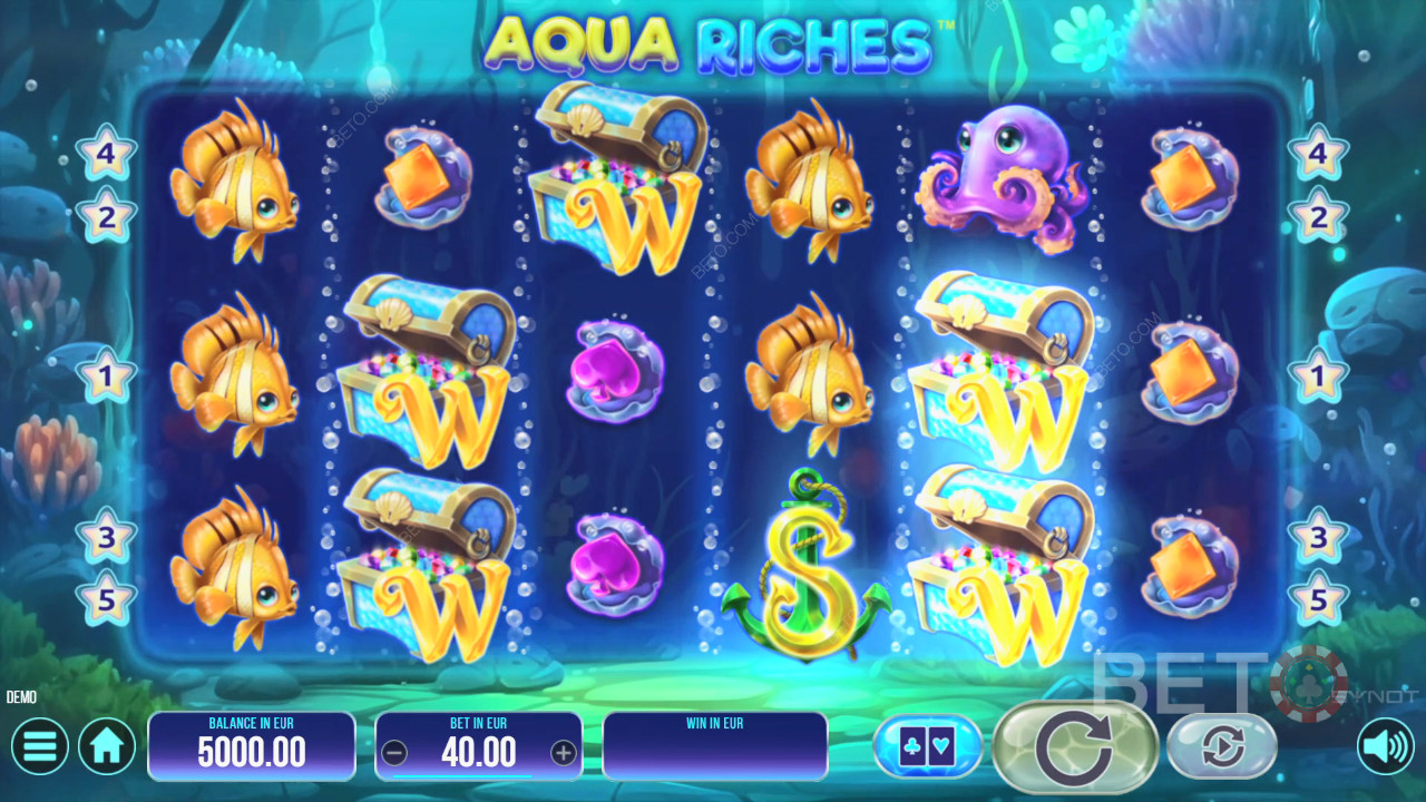 รีวิว Aqua Riches โดย BETO Slots