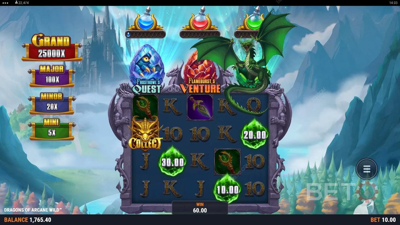 รีวิว Dragons of Arcane Wild โดย BETO Slots