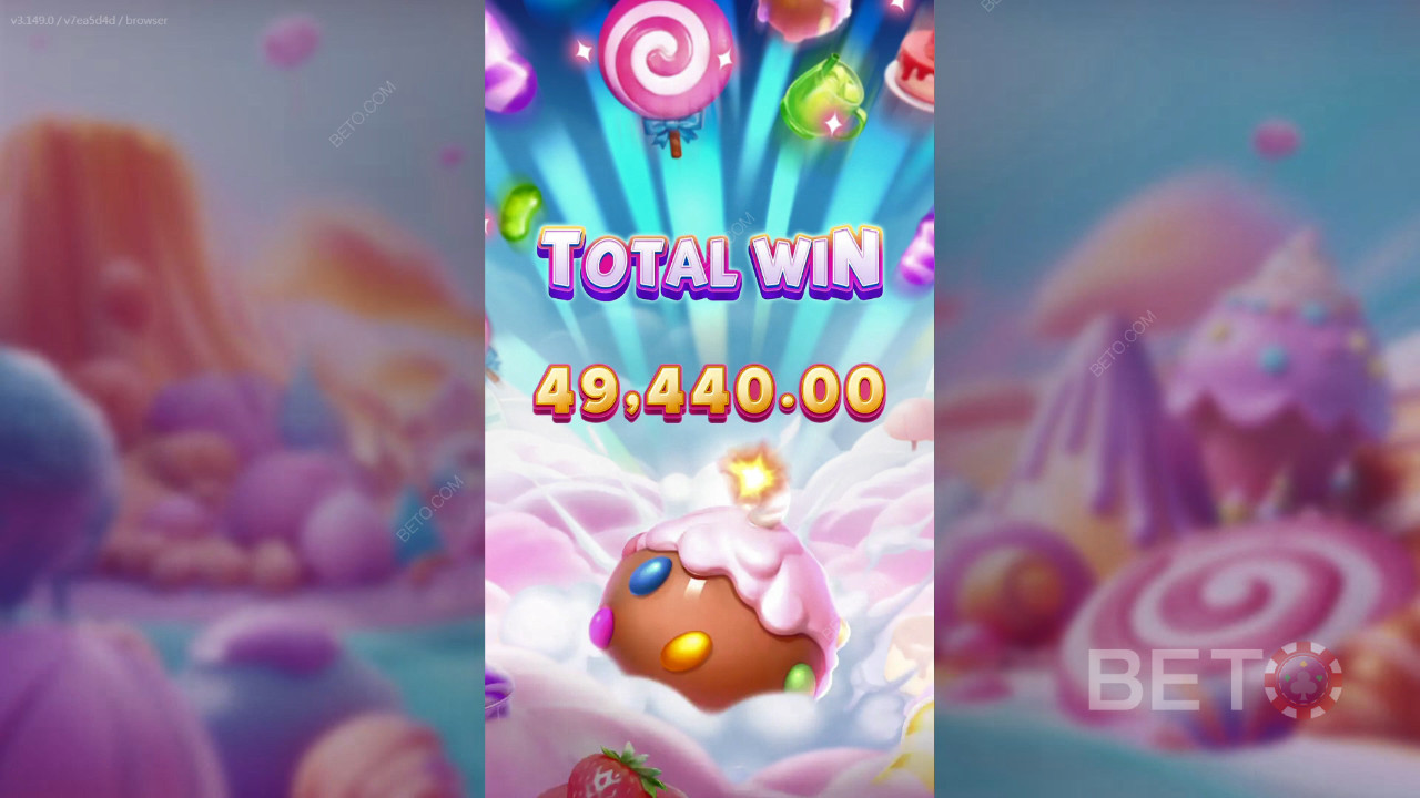 ชนะ 25,000 เท่าของเงินเดิมพันของคุณในสล็อตออนไลน์ Pop Pop Candy 1000!