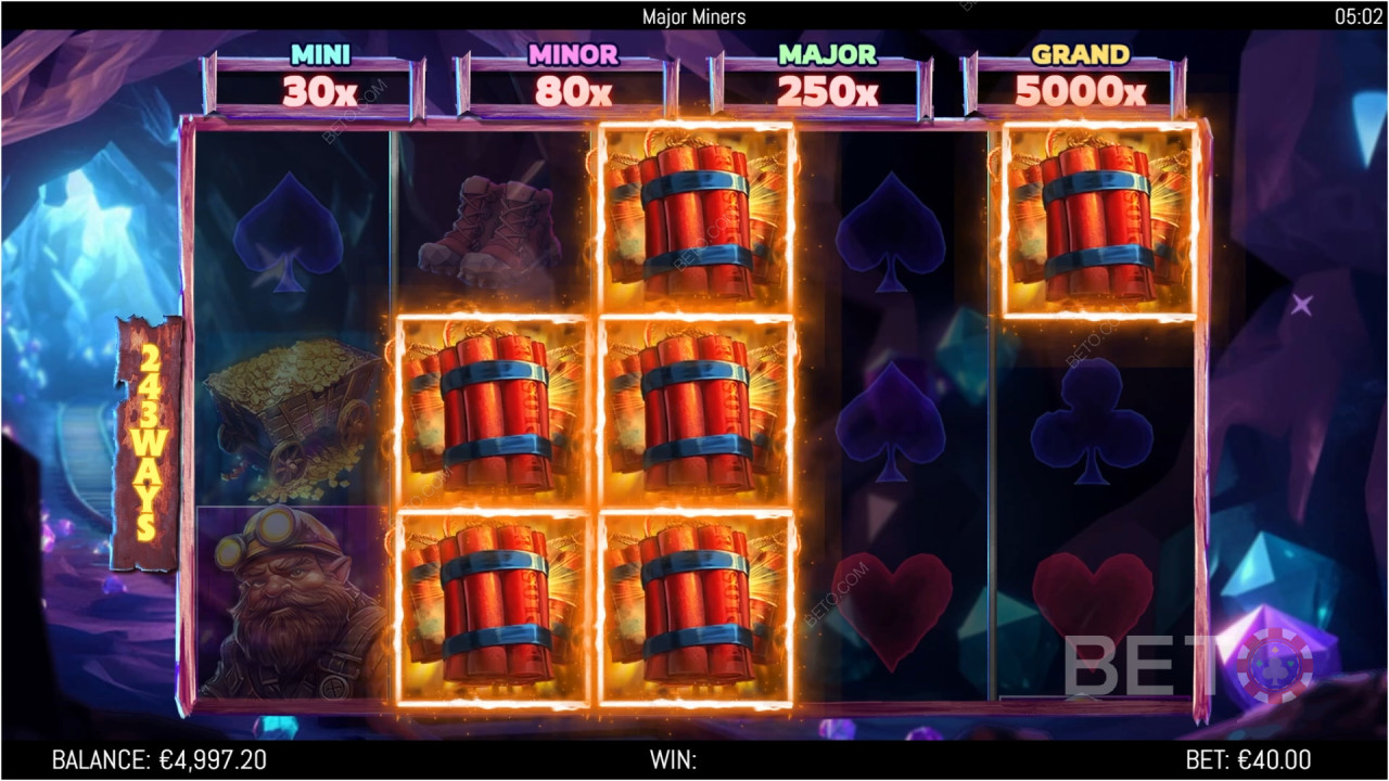 รีวิว Major Miners โดย BETO Slots