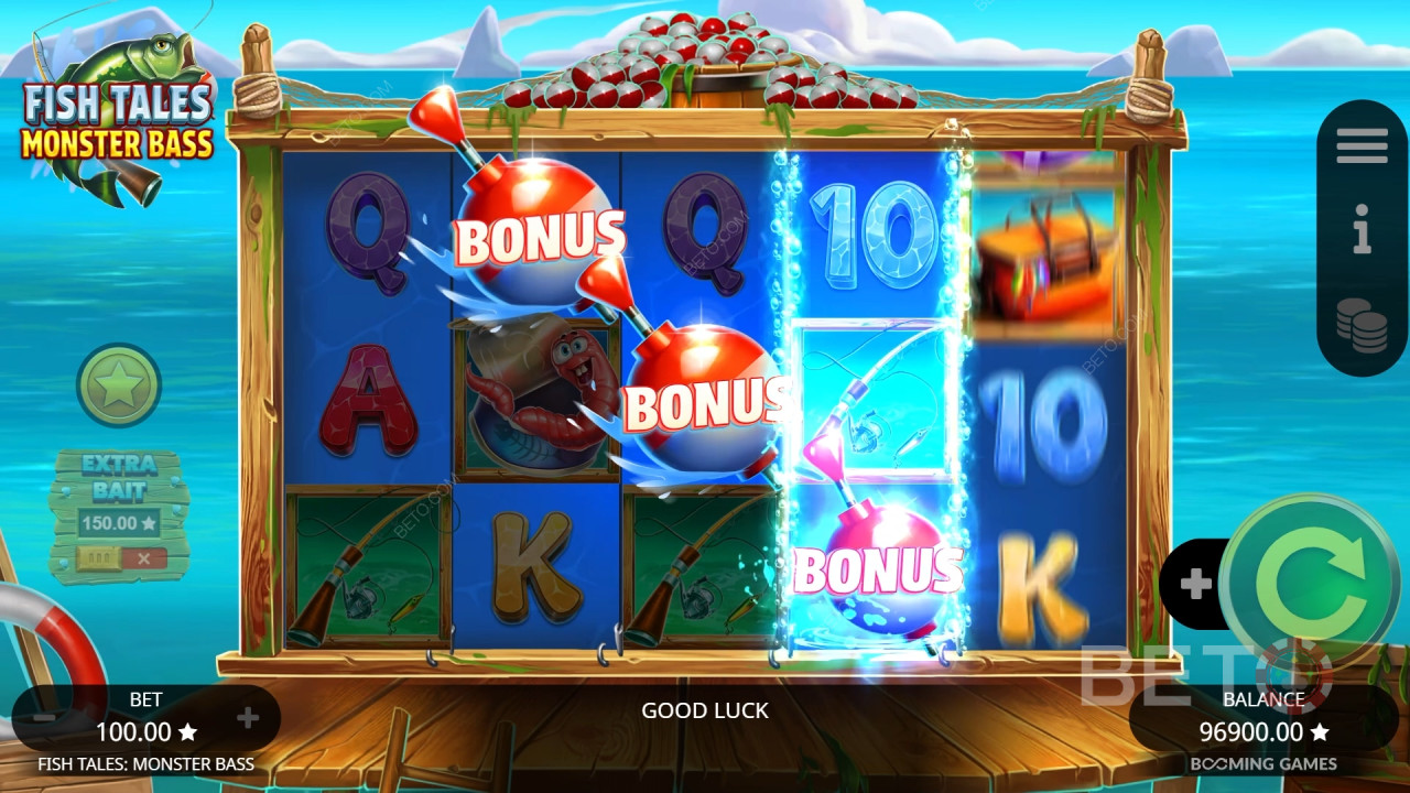 รีวิว Fish Tales Monster Bass โดย BETO Slots