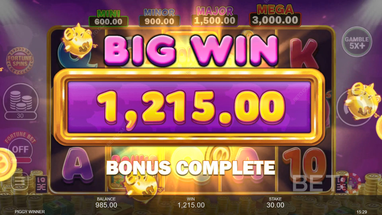 ชนะ 8,333x ของการเดิมพันของคุณในสล็อต Piggy Winner!