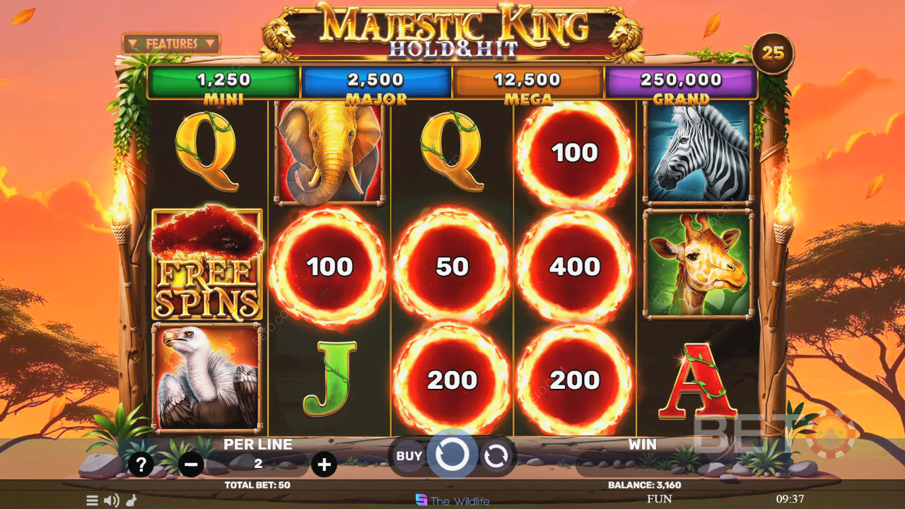Majestic King - รีวิว Hold & Hit โดย BETO Slots