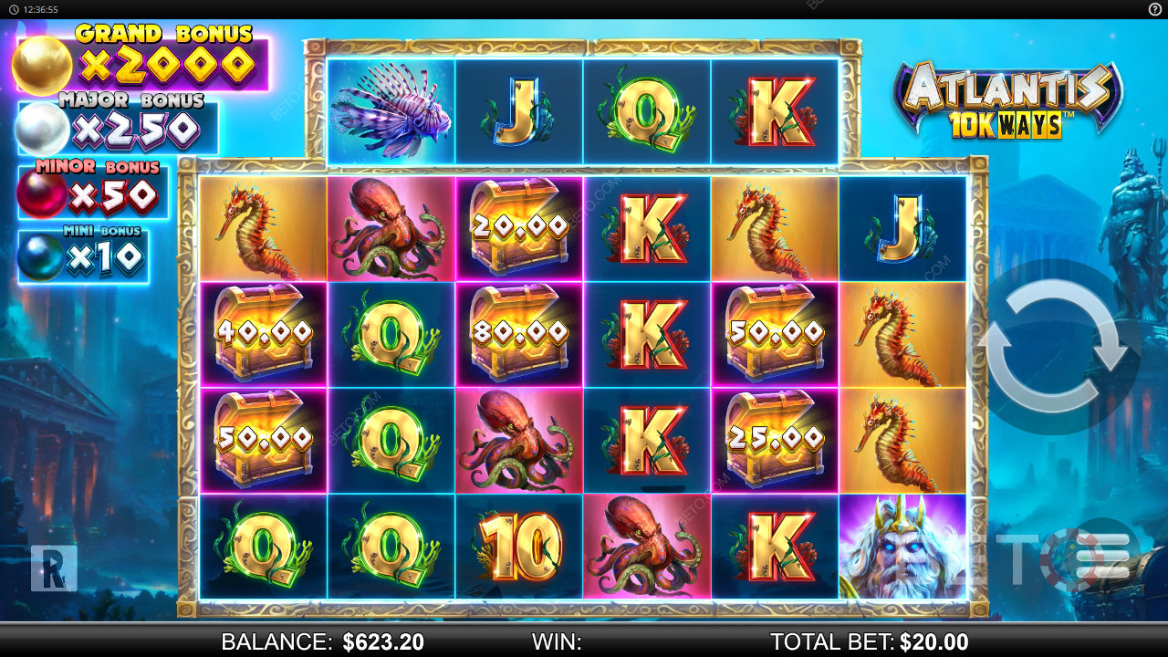 รีวิว Atlantis 10K Ways โดย BETO Slots