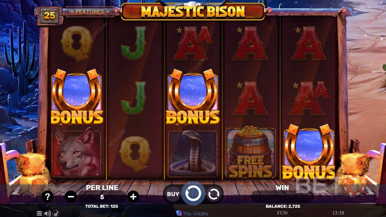 รีวิว Majestic Bison โดย BETO Slots