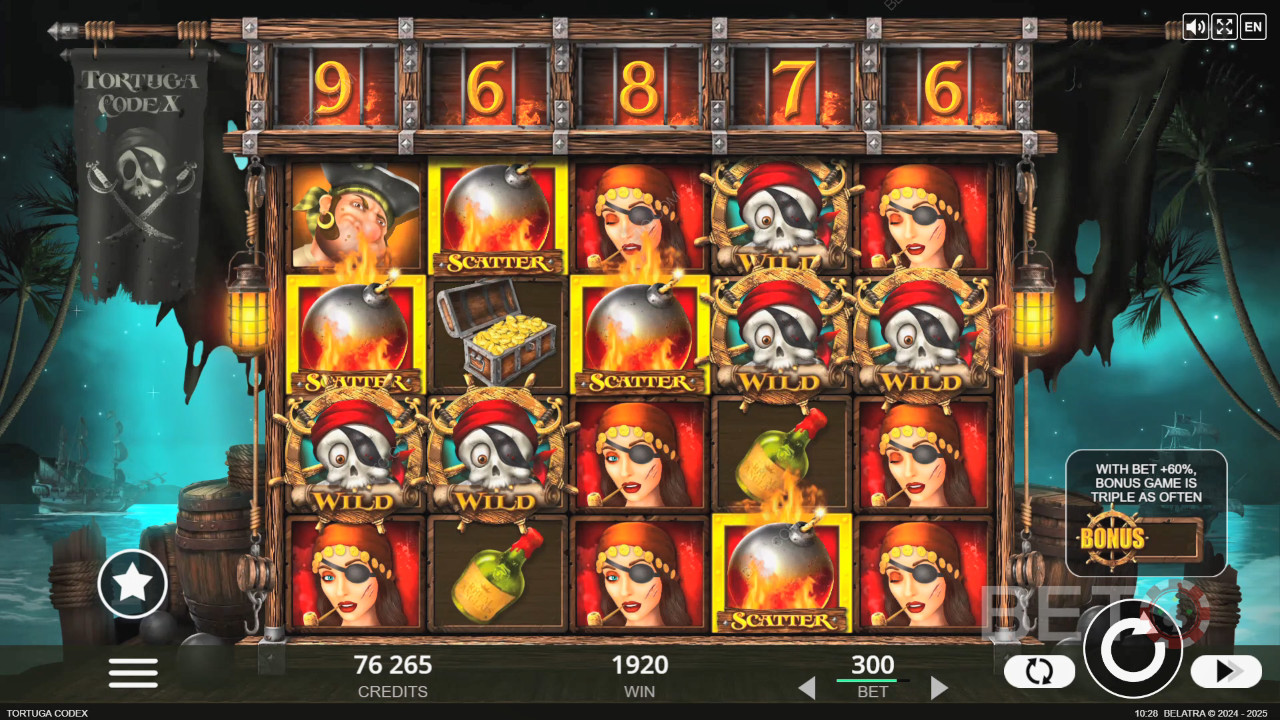 รีวิว Tortuga Codex โดย BETO Slots