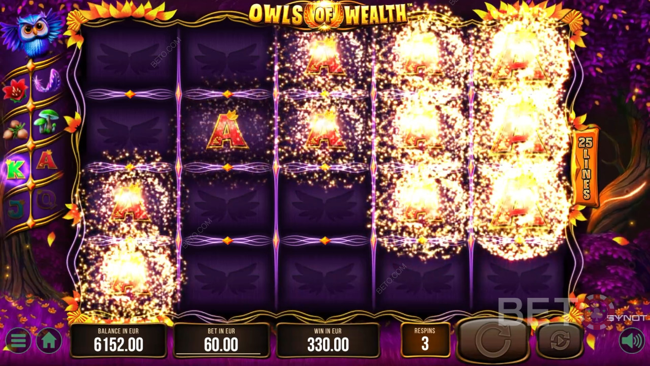รีวิว Owls of Wealth โดย BETO Slots