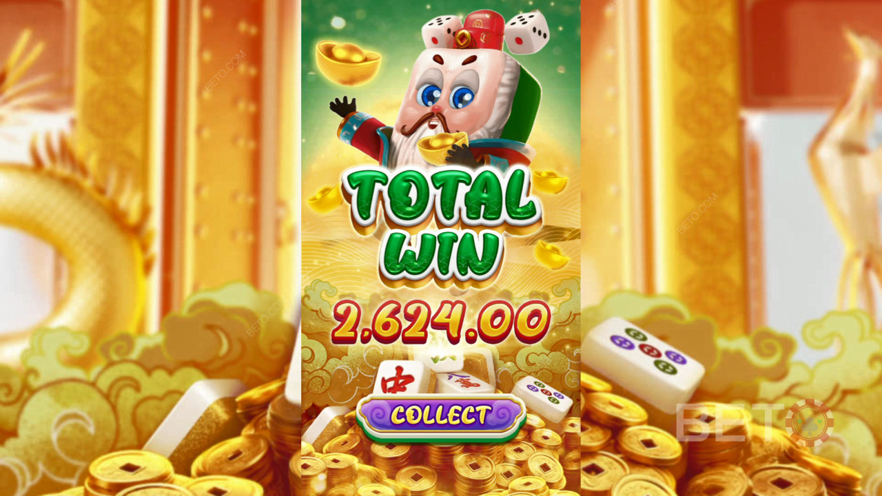 ชนะ 8,000 เท่าของเงินเดิมพันของคุณในสล็อต Mahjong Riches!