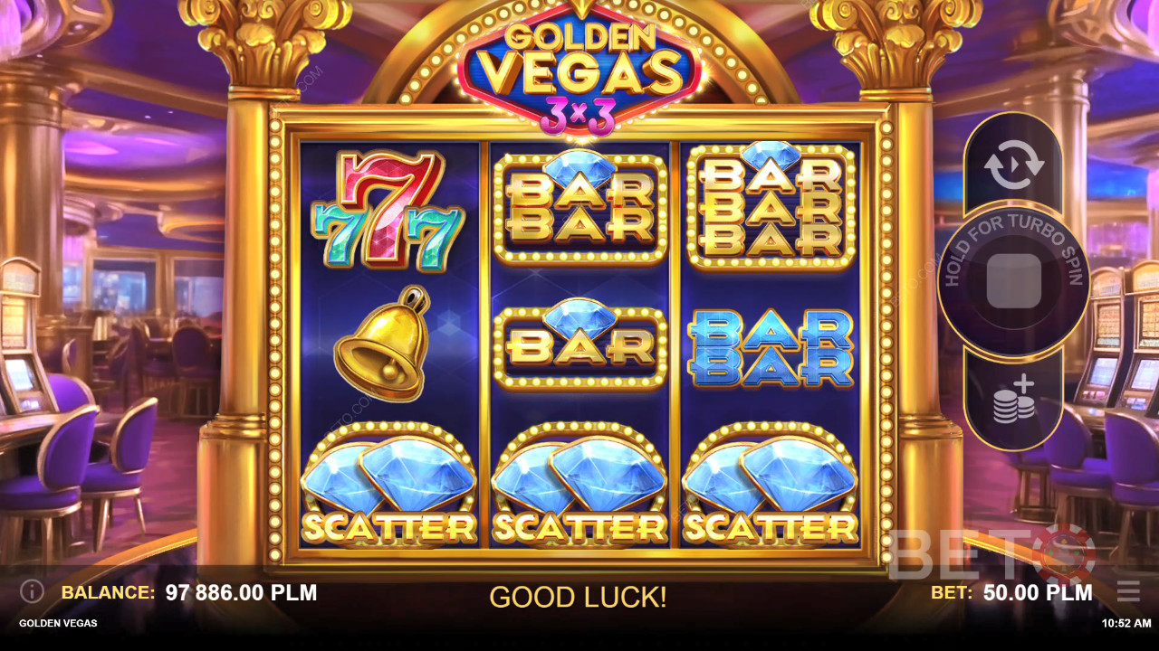 รีวิว Golden Vegas 3x3 โดย BETO Slots