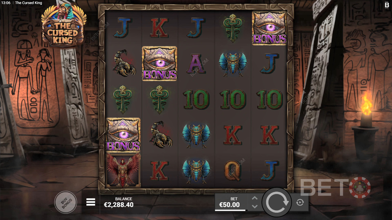 รีวิว The Cursed King โดย BETO Slots