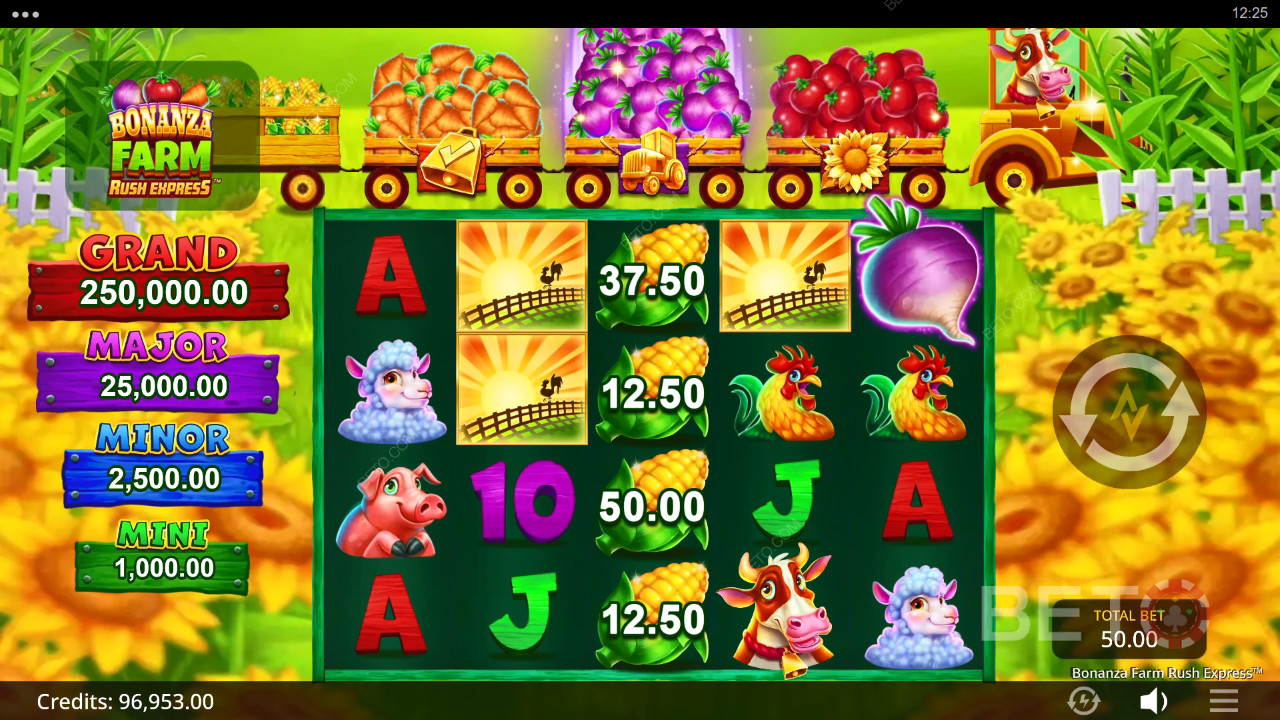 รีวิว Bonanza Farm Rush Express โดย BETO Slots