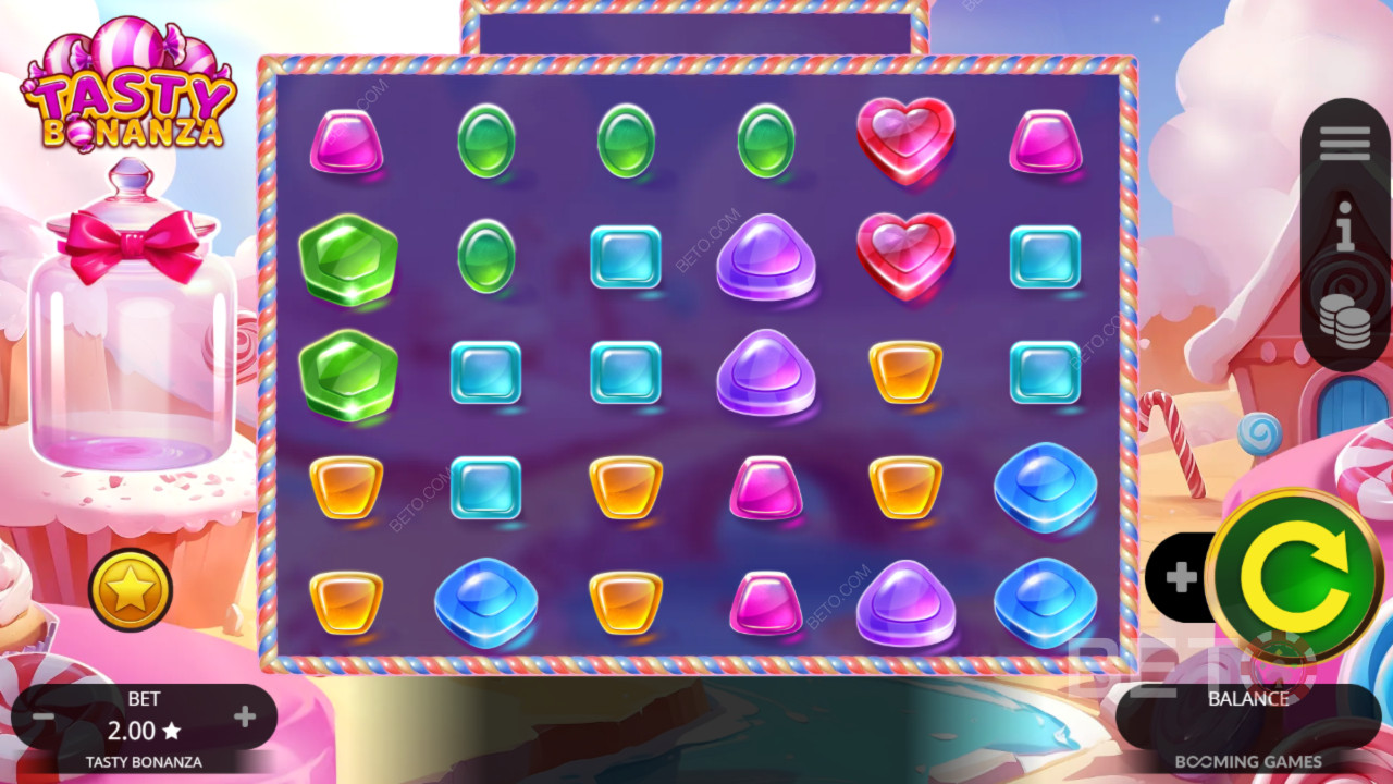 อธิบายฟีเจอร์โบนัสใน Tasty Bonanza โดย Booming Games
