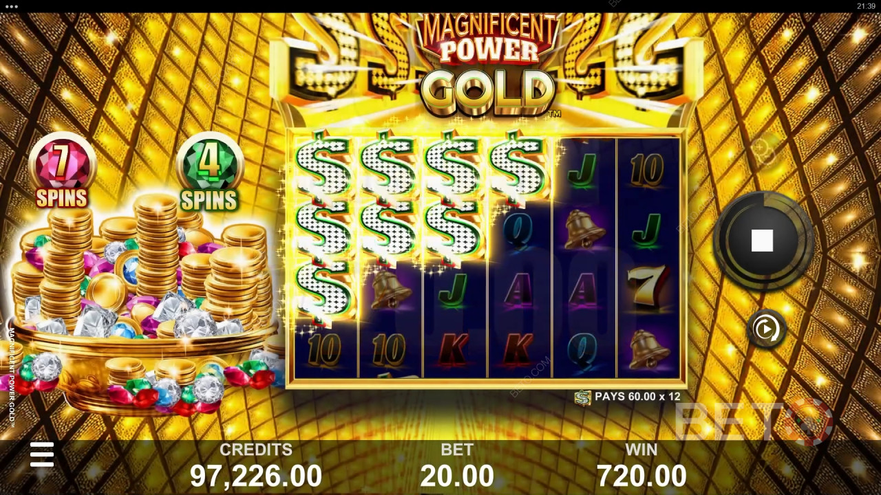 รีวิว Magnificent Power Gold โดย BETO Slots