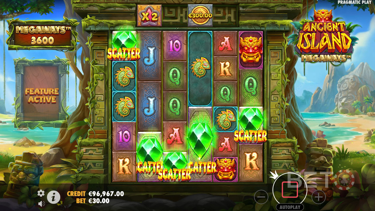 รีวิว Ancient Island Megaways โดย BETO Slots