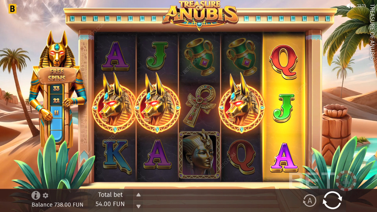 รีวิว Treasure of Anubis โดย BETO Slots