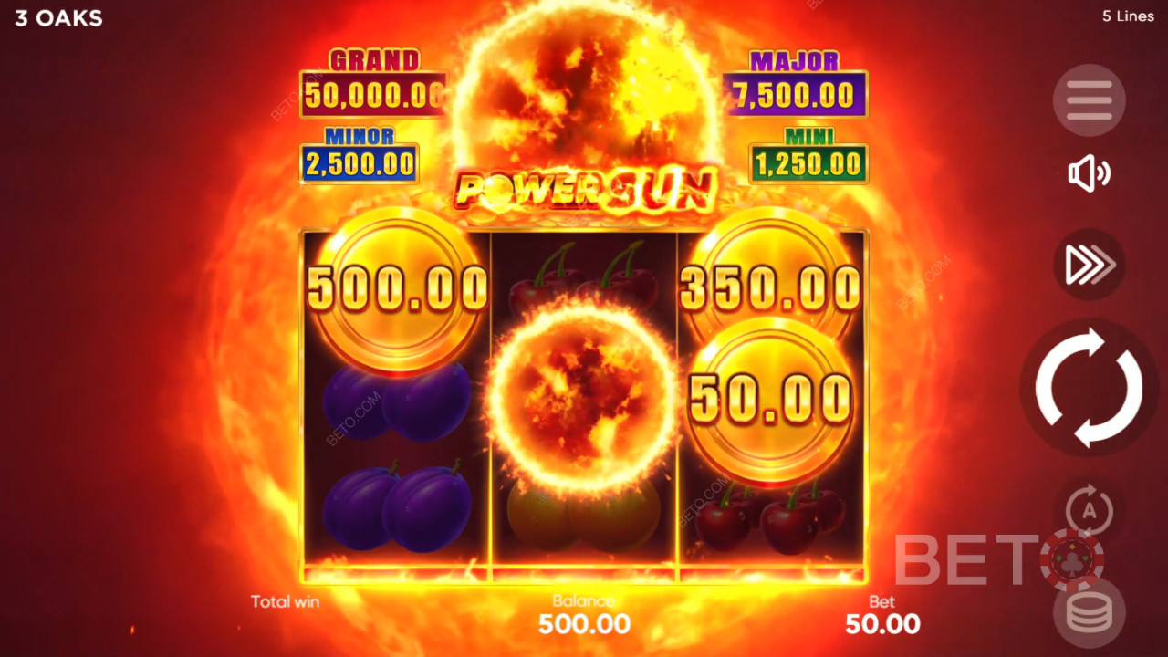 รีวิว Power Sun โดย BETO Slots