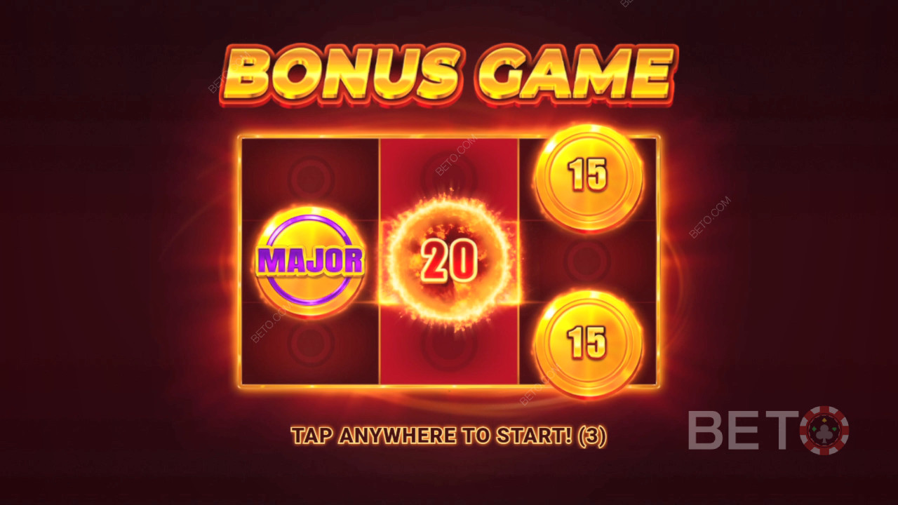 ฟีเจอร์โบนัสที่อธิบายไว้ใน Power Sun โดย 3 Oaks Gaming
