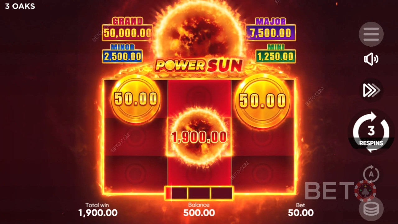 วิธีเล่น Power Sun ของ 3 Oaks Gaming